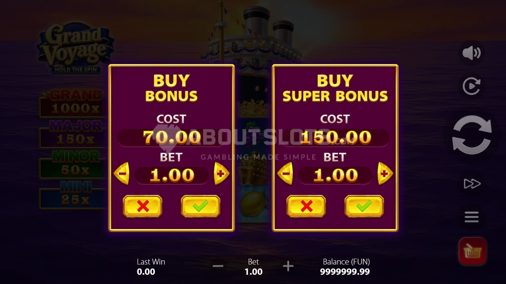 There are two types of Feature Buy options you can choose between