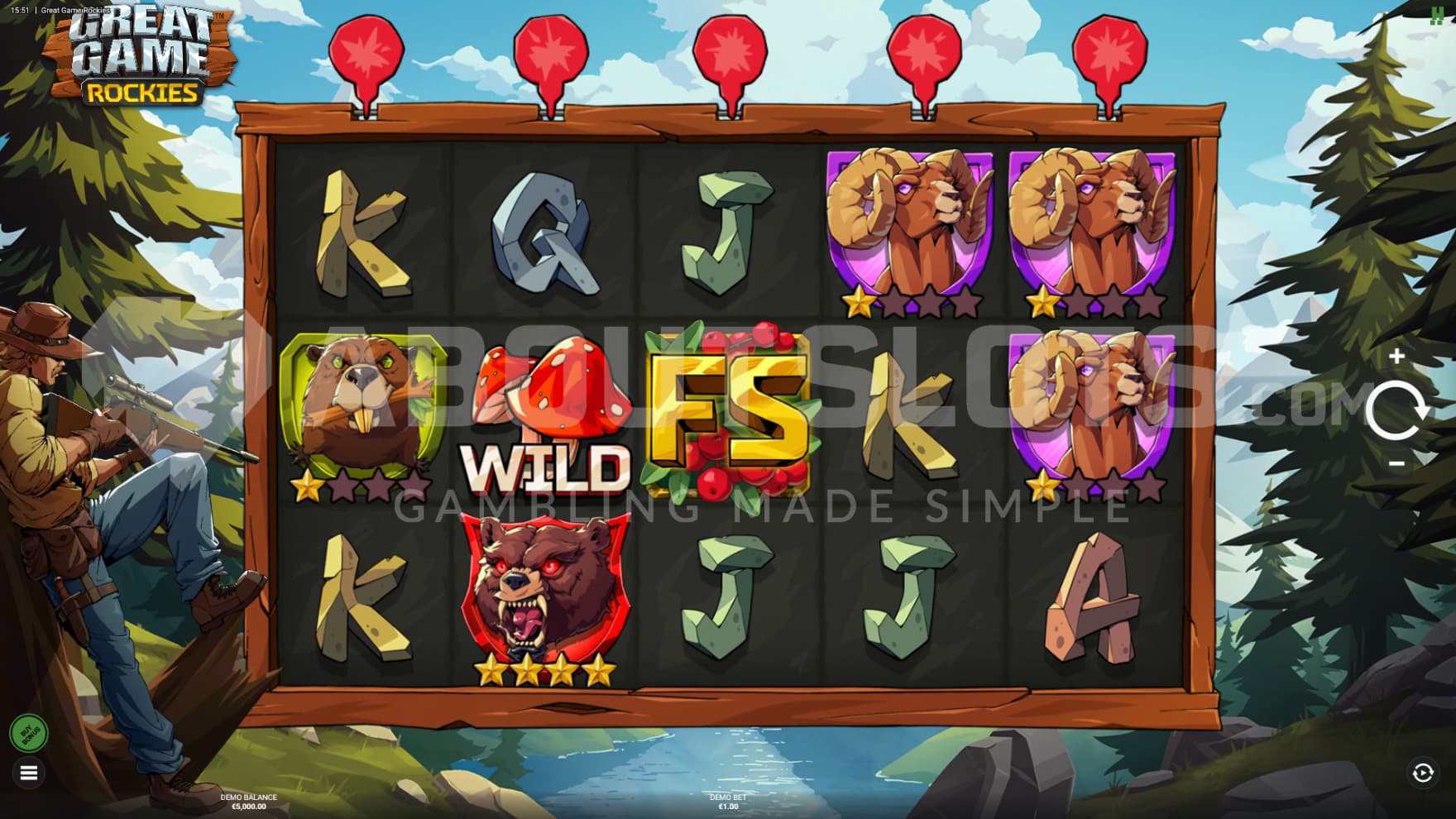 Set in the mountain peaks, where you go hunting for Cash Prizes