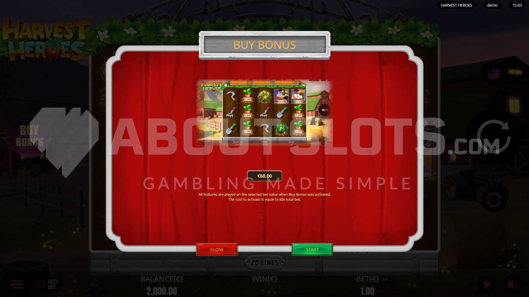 You can instantly enter the bonus game through the Feature Buy