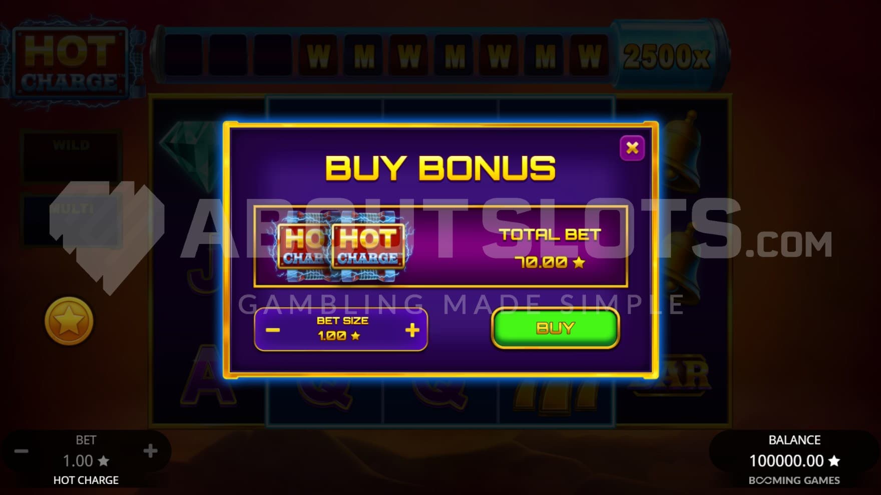 70X Bet Bonus Buy