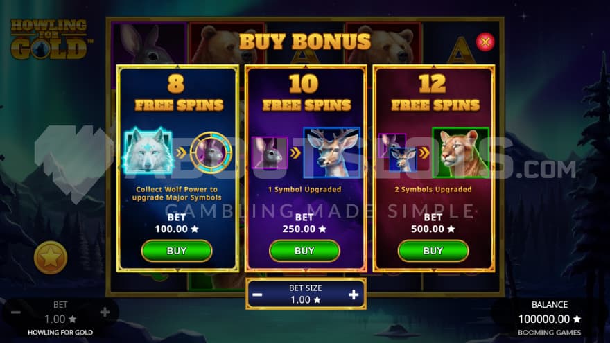 3 Bonus Buy options