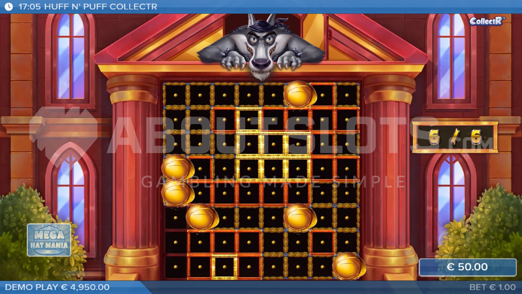 The Hat Mania bonus game only comes with Hats that leaves Frames with hidden Prizes