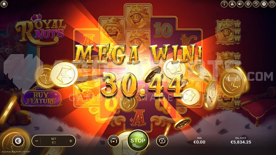 A Mega Win of 30.44X the bet.