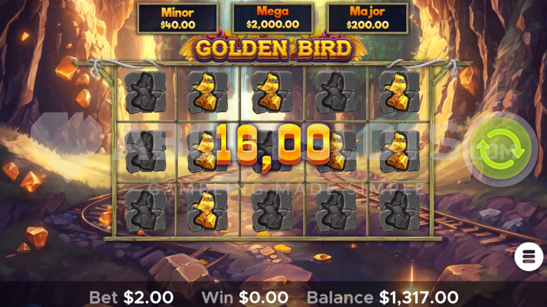 Golden Bird Symbols present on the reels