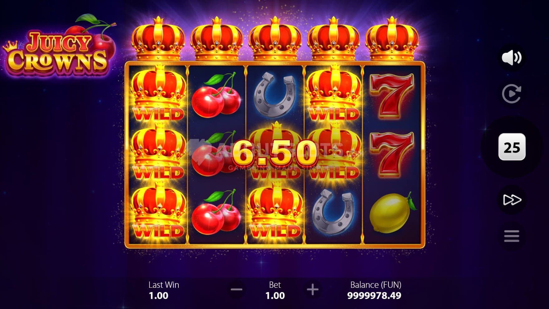 Wilds show up on nearly every spin, helping make up most wins that you'll hit