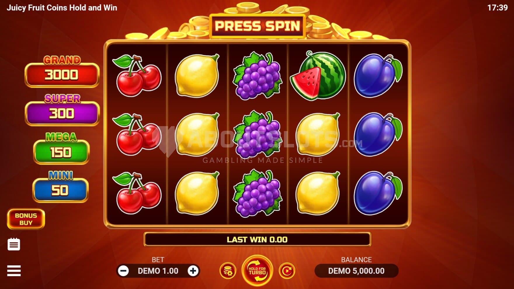 Juicy Fruits, just as its name entail, is a Fruit slot
