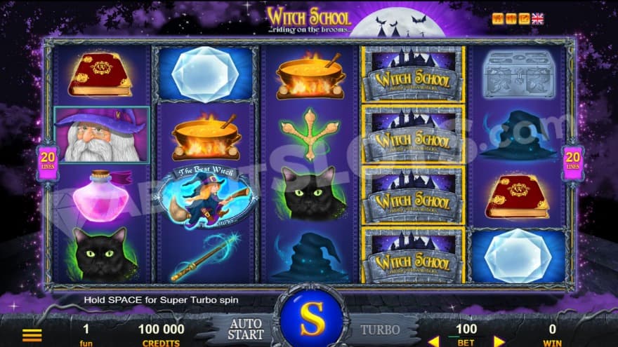 Base game where you can see a pink glittering background.