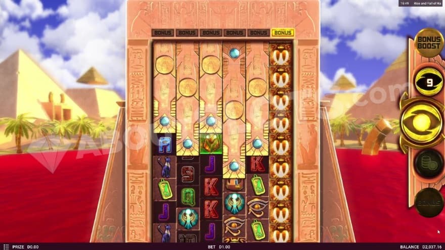 Sticky Stacked Wild Symbols on the sixth reel.