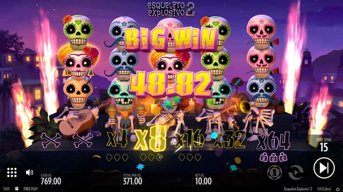 Esqueleto Explosivo 2 Slot Gameplay