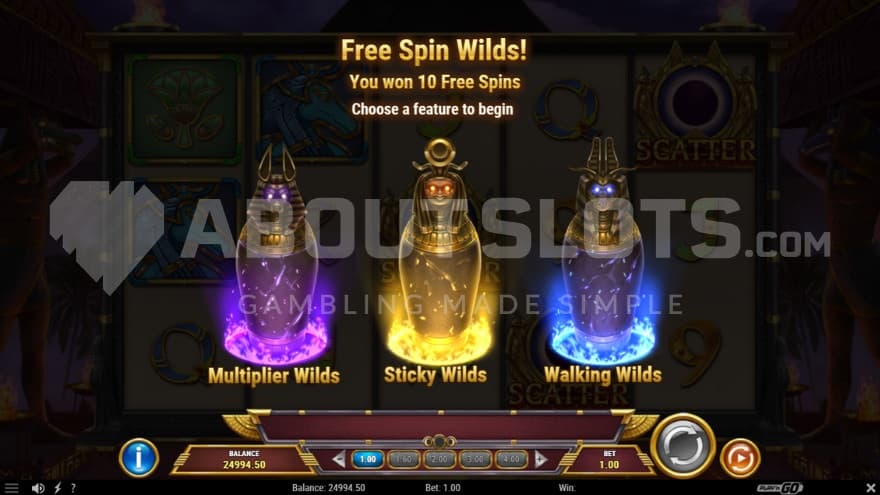 Three alternatives for Free Spins Wild Symbols