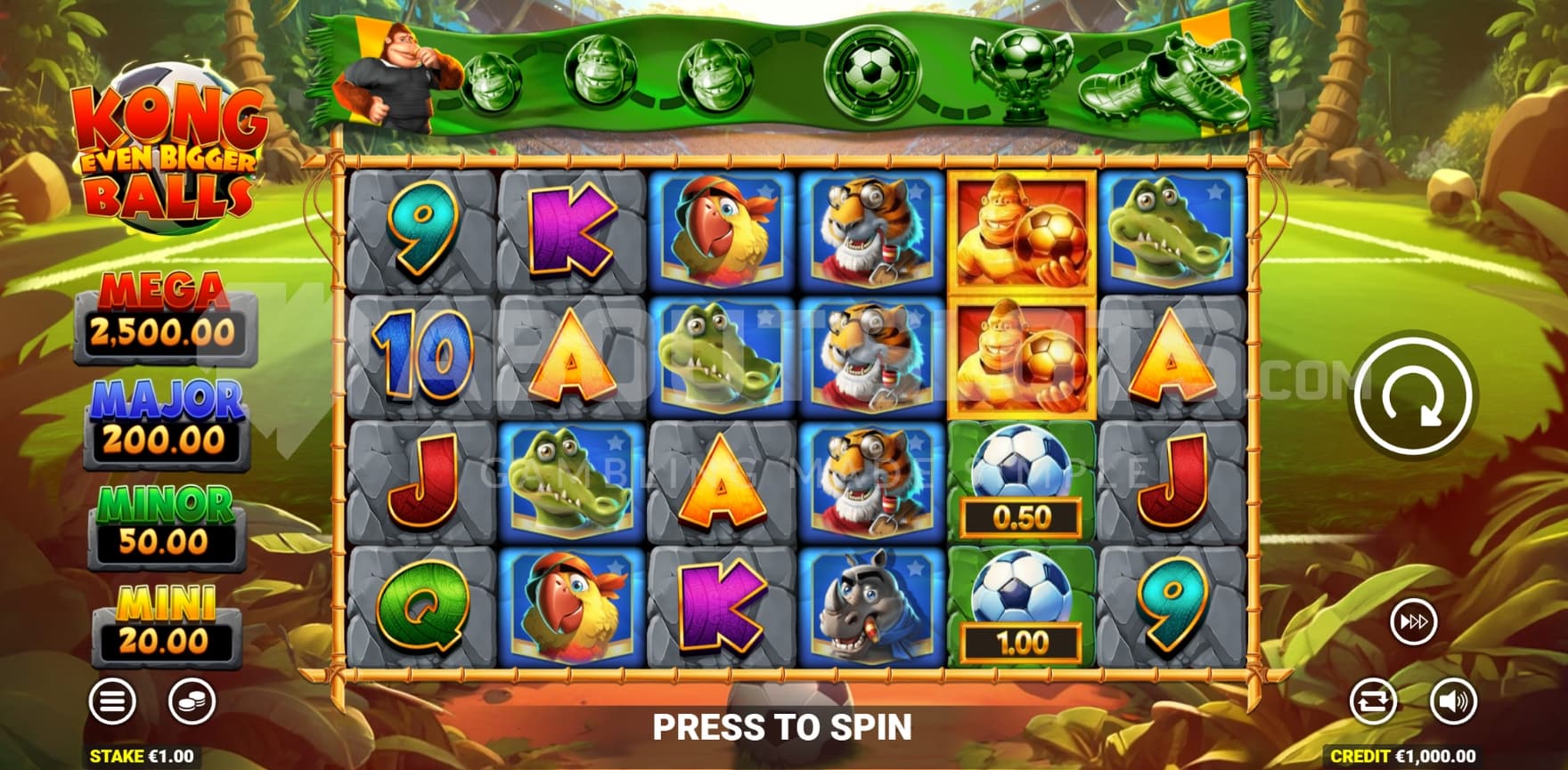 Jackpot on left side