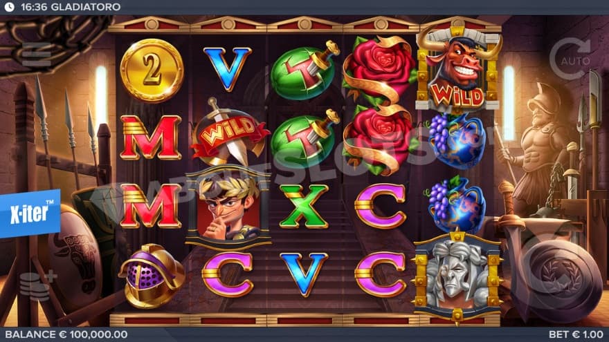 Base game where you can see weapons in the background.