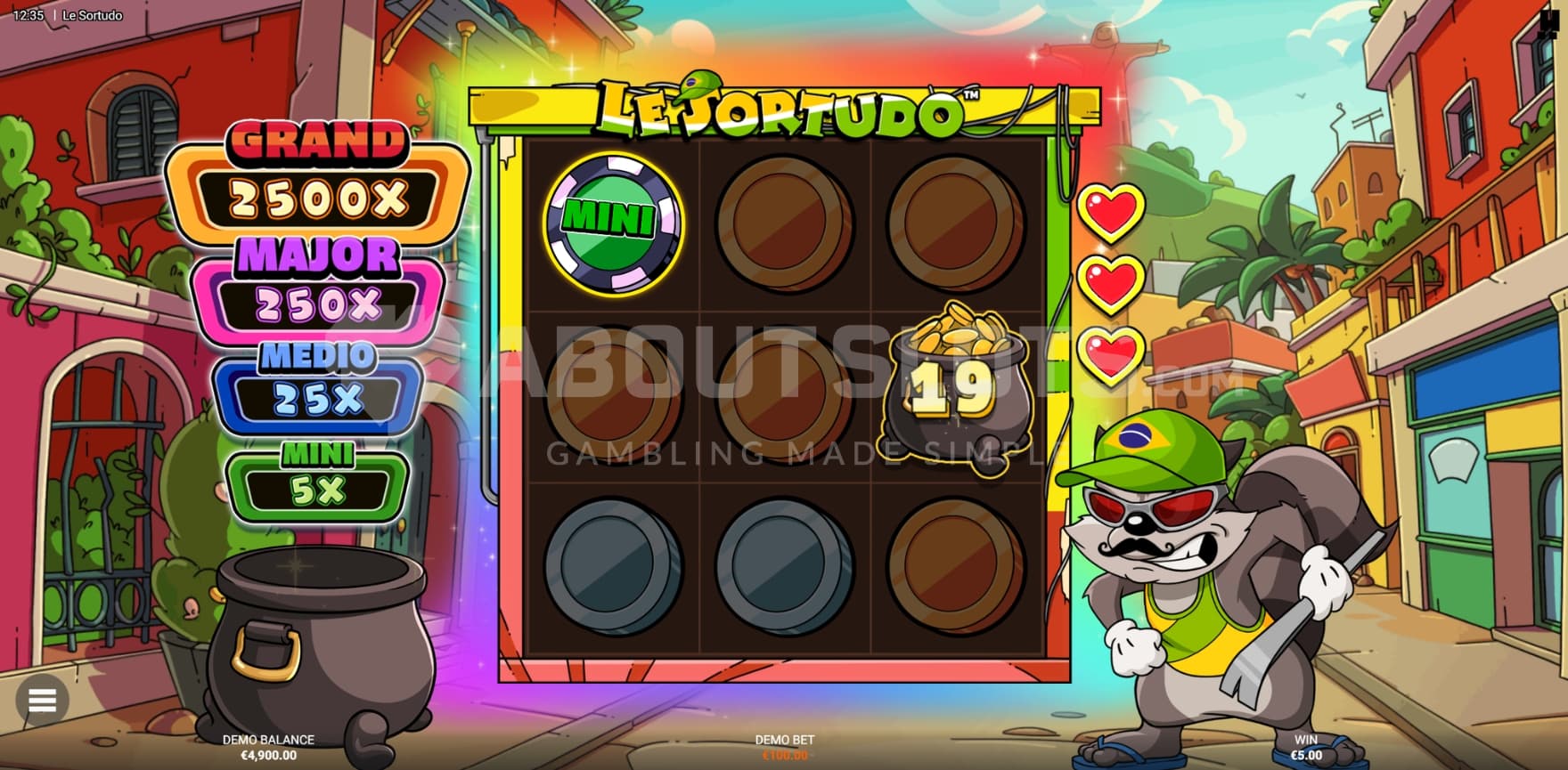Pot of Gold collect all Coin Symbols