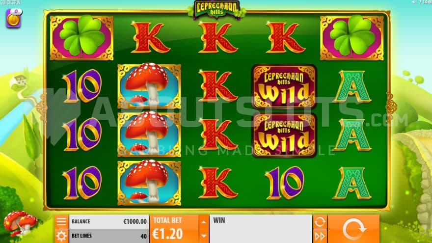 Base game with a lush place in the background.