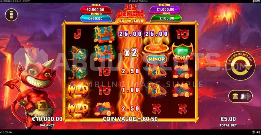 Jackpot above reels