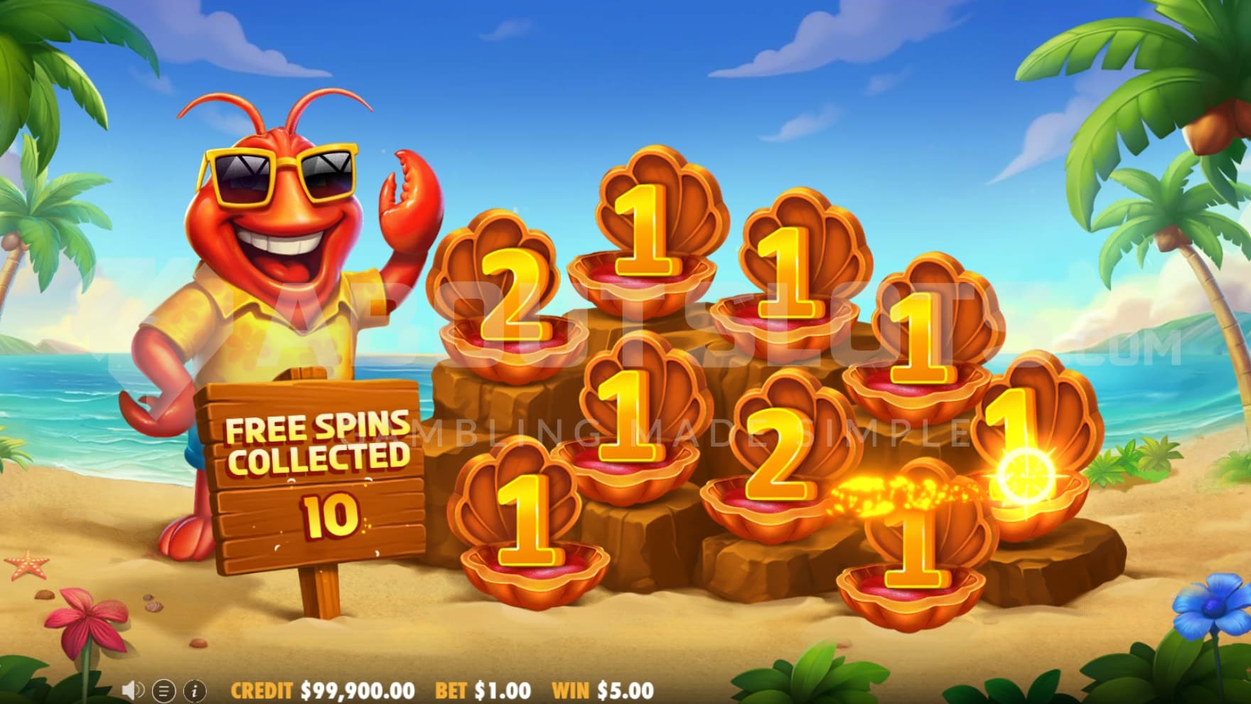 10 Free Spins collected