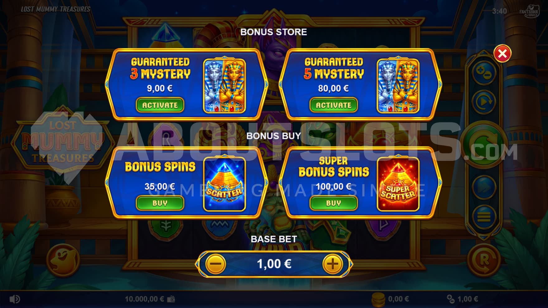 The feature buy comes with 4 different types of options that you can choose between