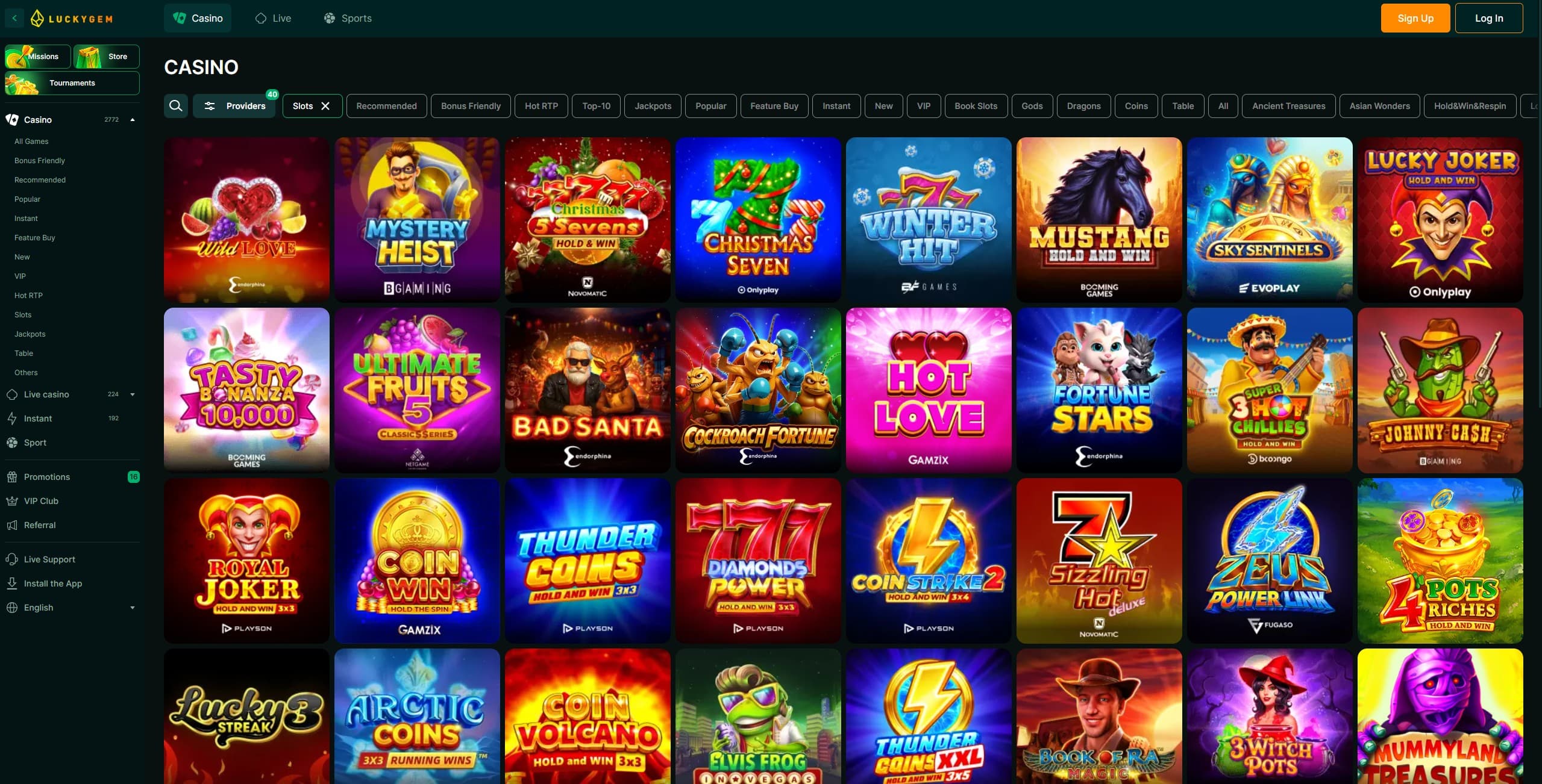 LuckyGem Casino Games Page.jpg