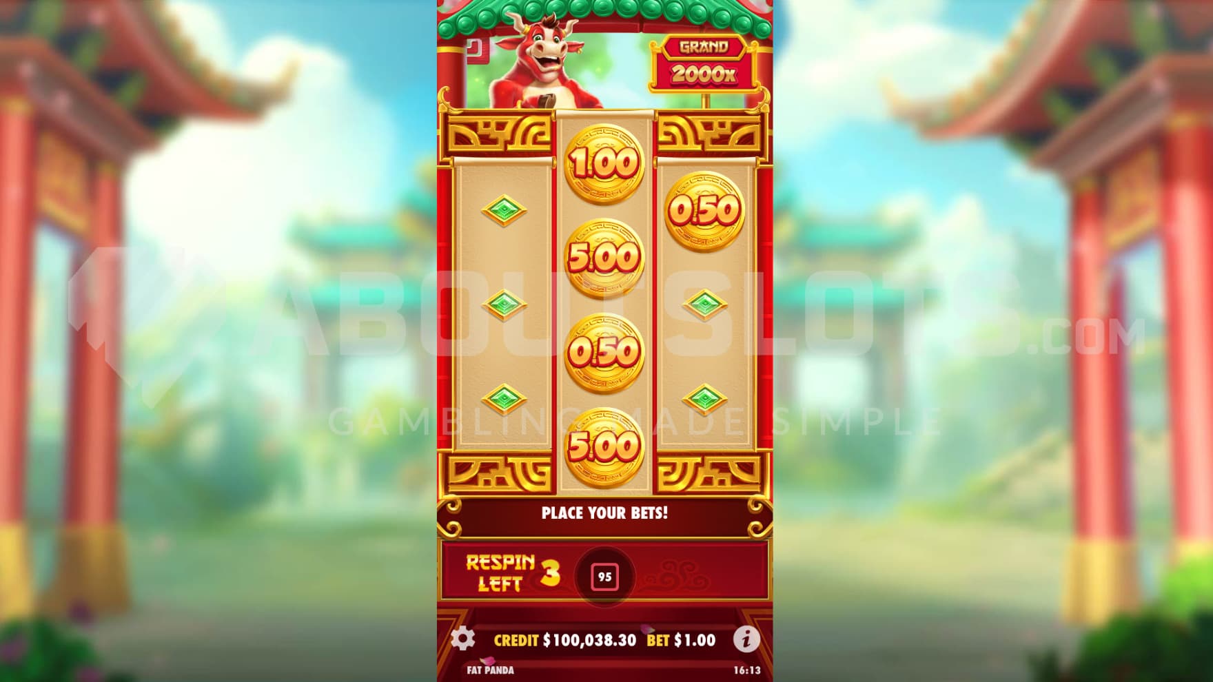 Coins take over the reels in the Hold & Spin bonus game