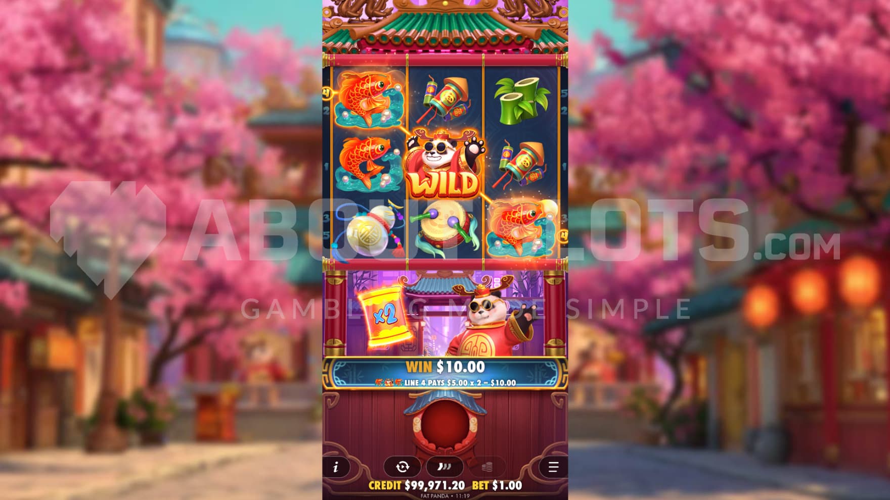 A Multiplier Hit during a random win, multiplying the win with a 2X