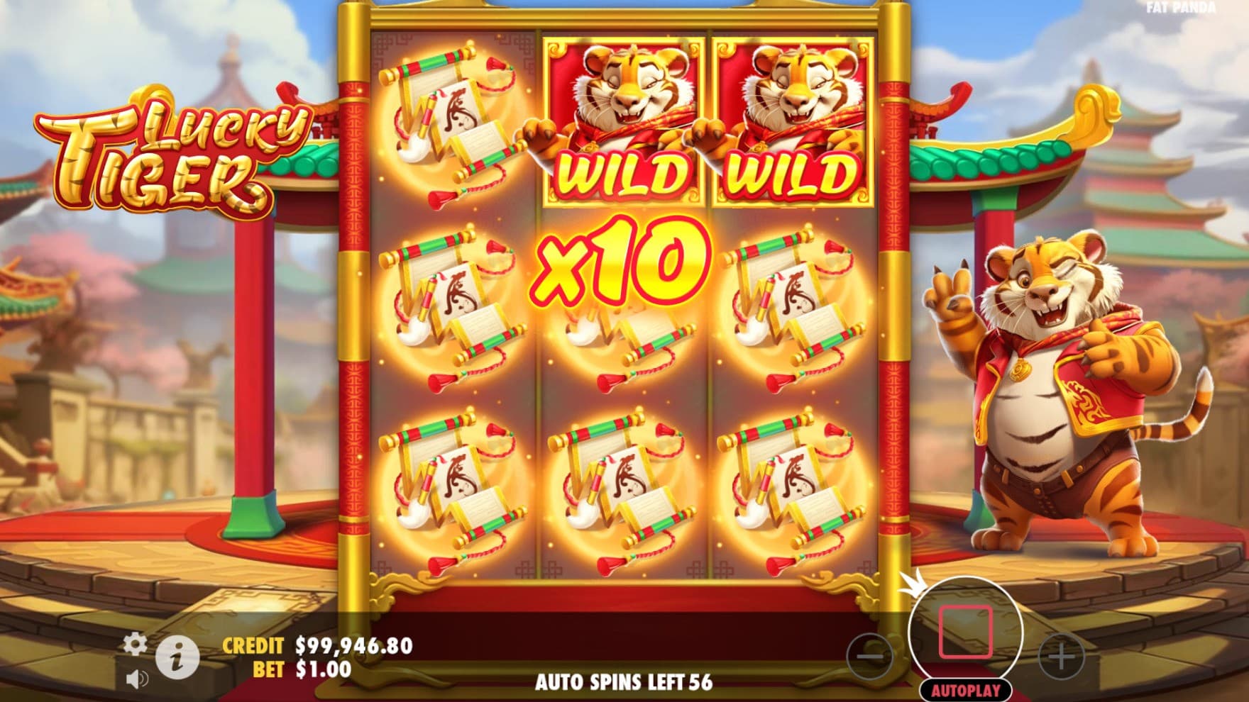 A full screen of the same symbol and Wilds has awarded a 10X multiplier