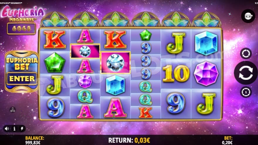 Base game with a purple shimmering background.