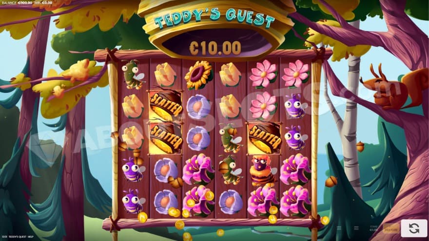 Free Spins bonus game activation with three scatter symbols.