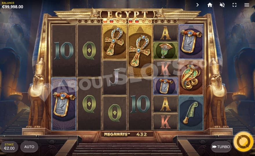 Base game with big statues in the background.