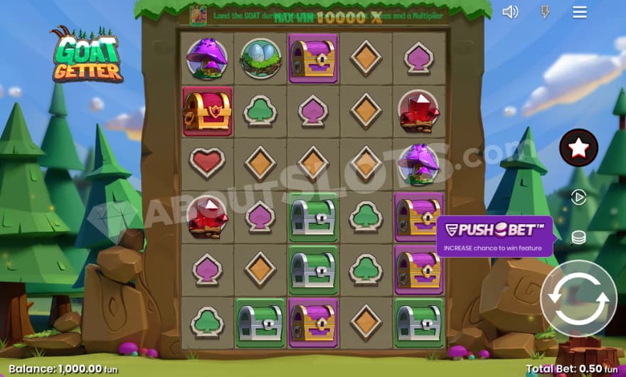 Base game where you an see a star to the right, which is the bonus buy button.