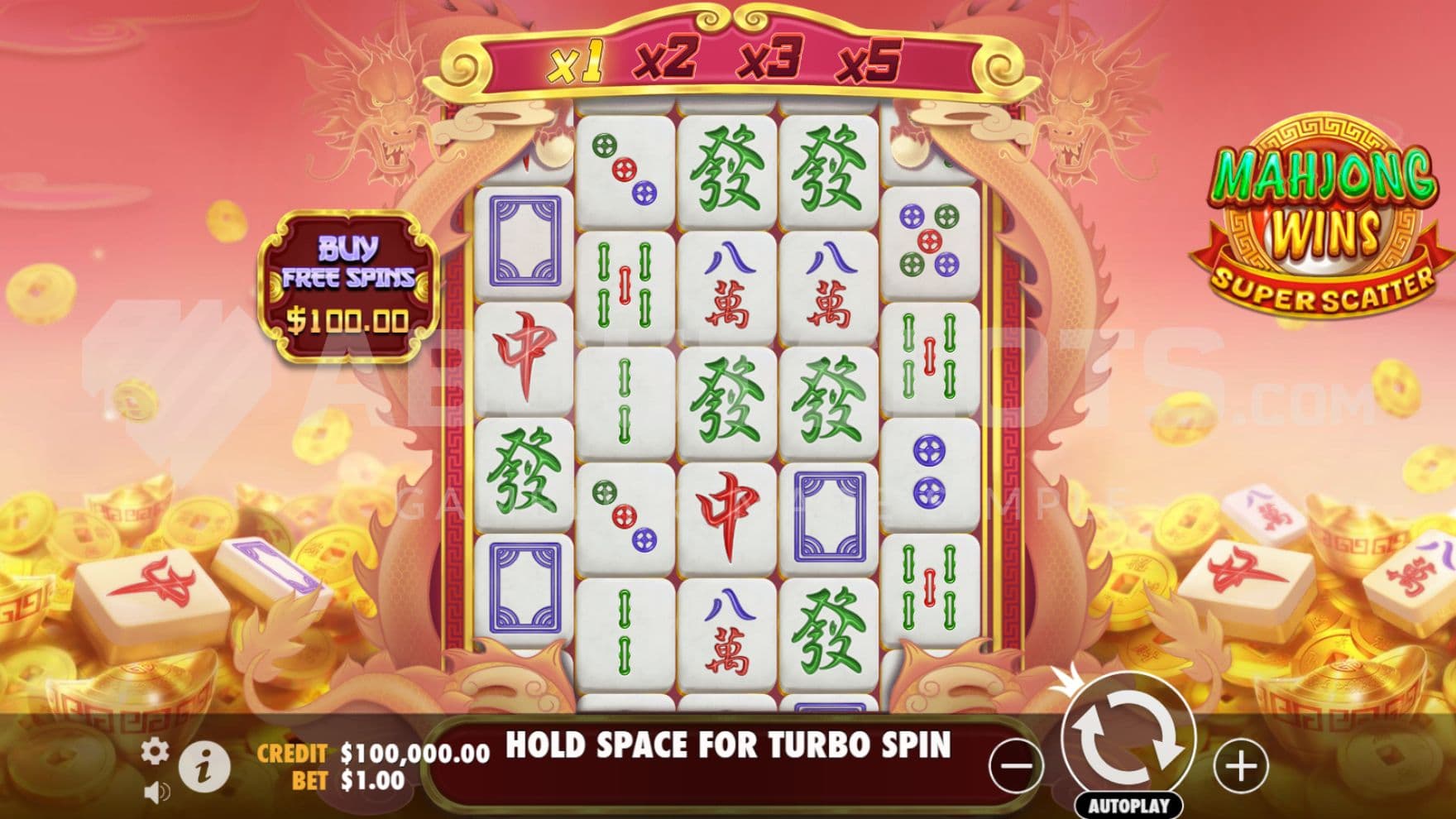 Gold coins in background