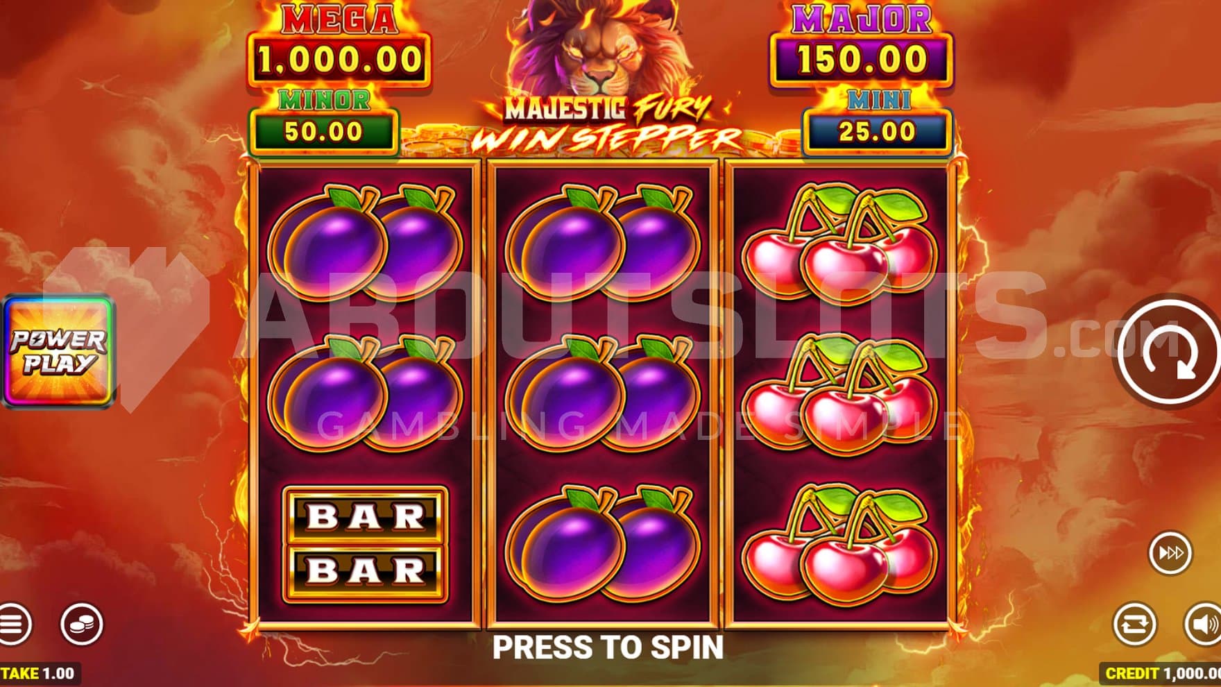 A casino slot with 3 reels and 3 rows.