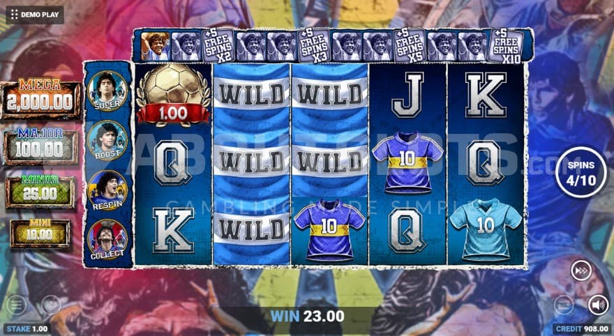 Wild Symbols on reels 2 and 3