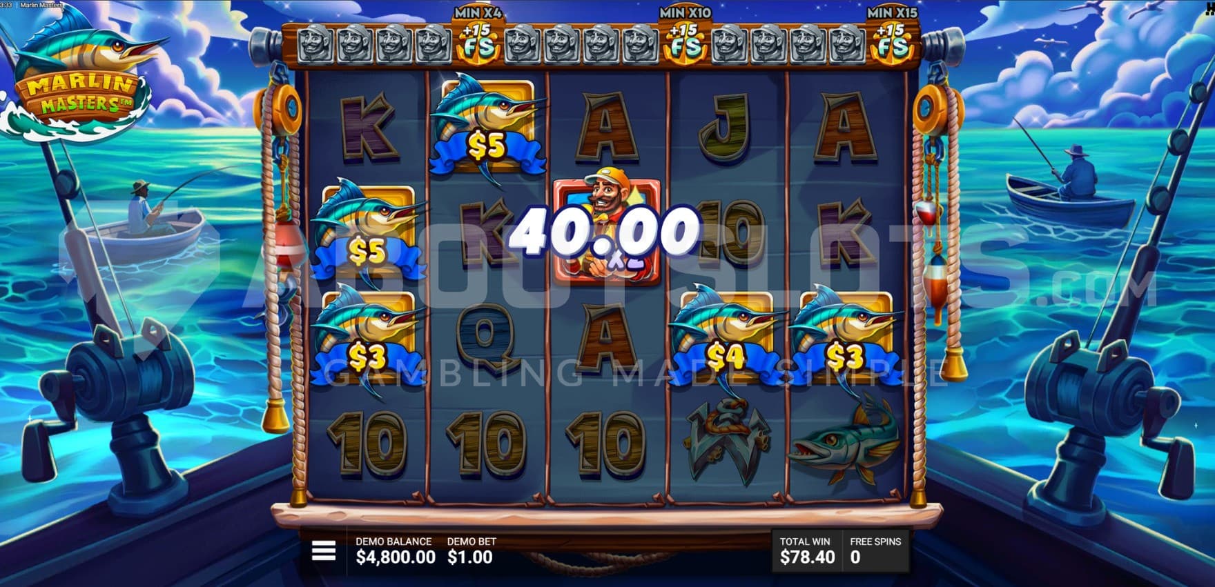 Fisherman Symbol on reel 3