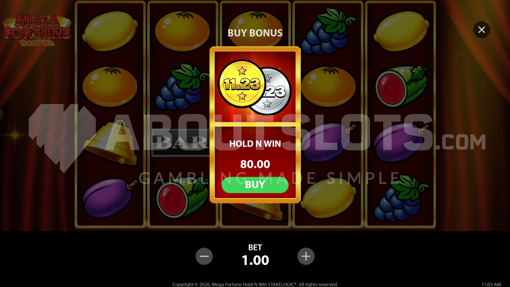 You can instantly start the bonus game from the Feature Buy