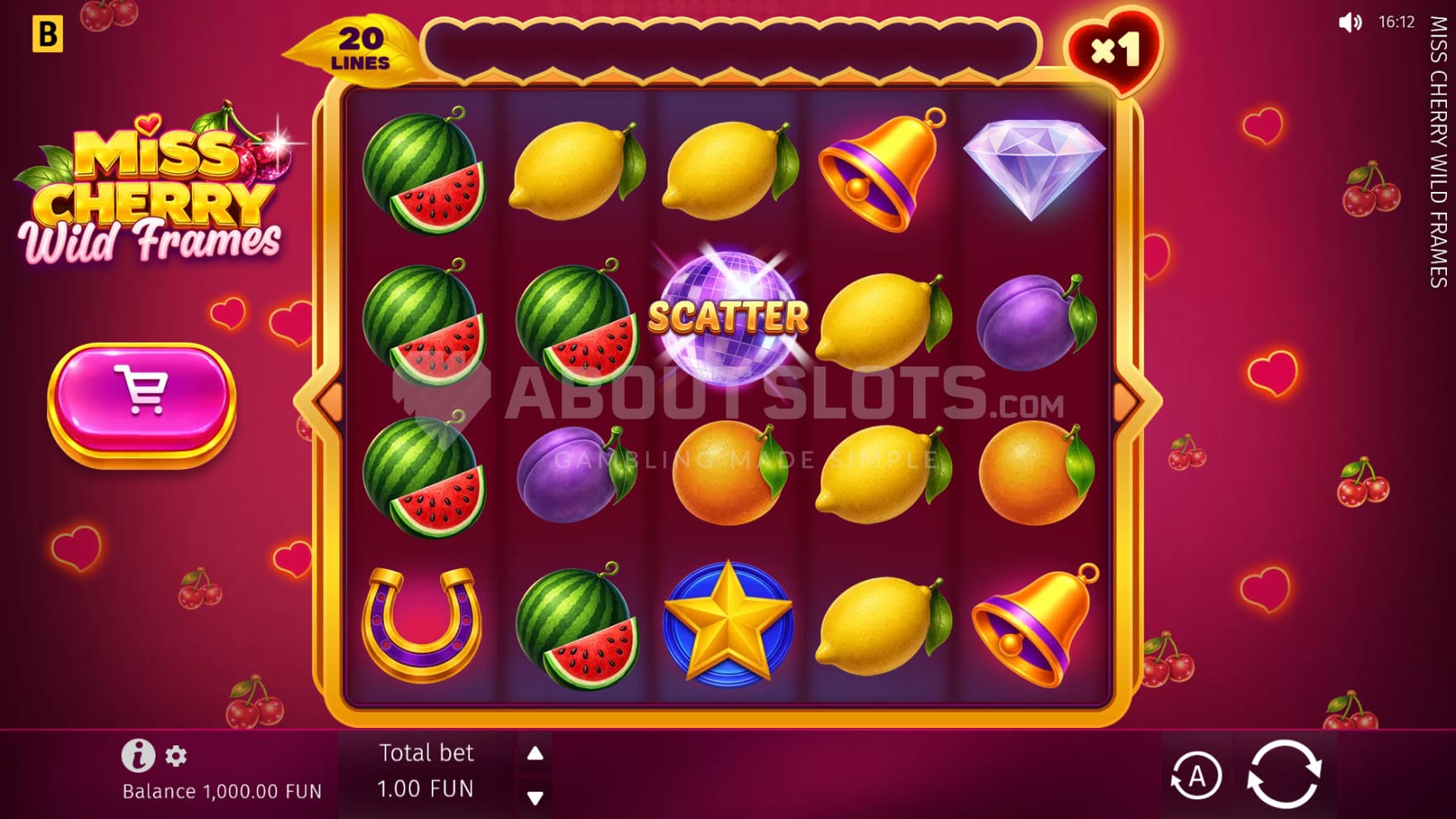 While a typical Fruit theme, the game comes with a pin up twist through the titular Miss Cherry