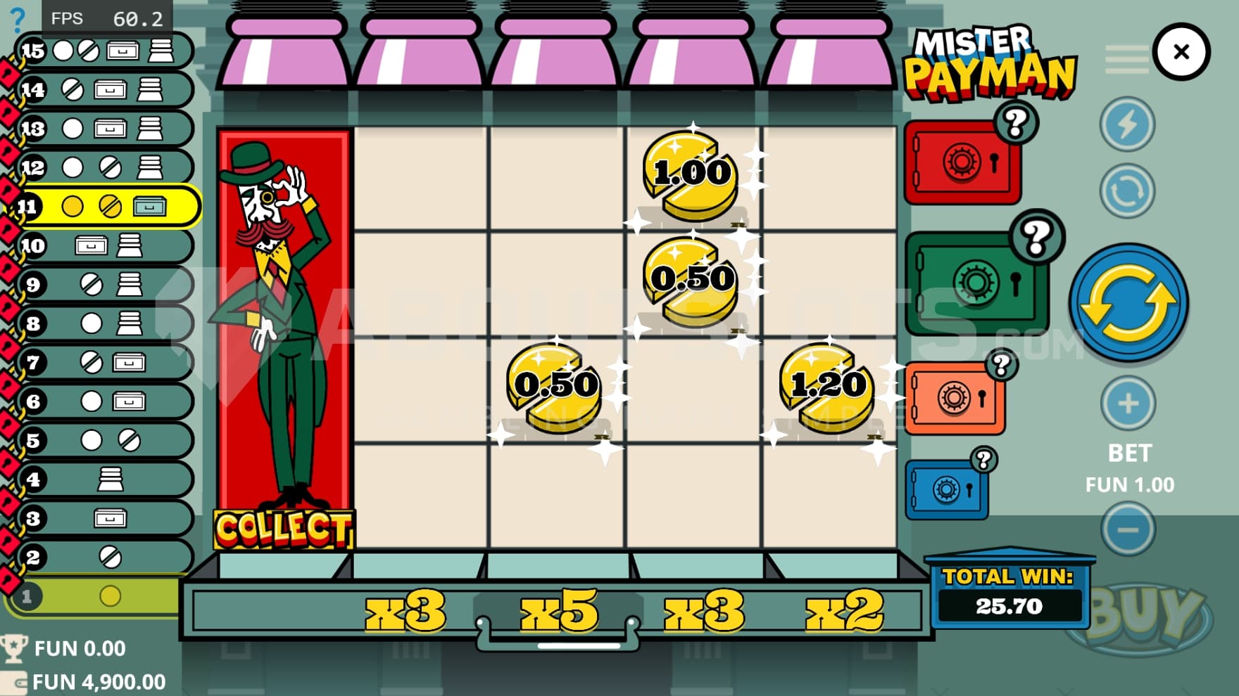 Reel Multiplier below the reels