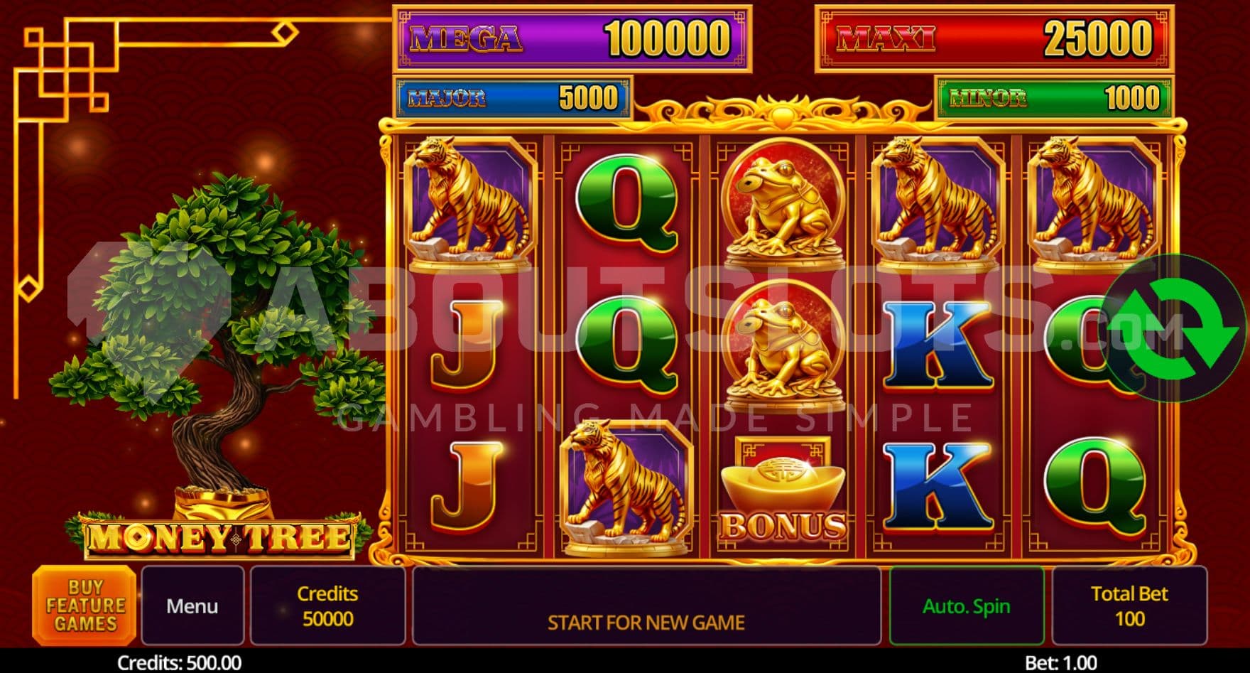 the money tree on the left side