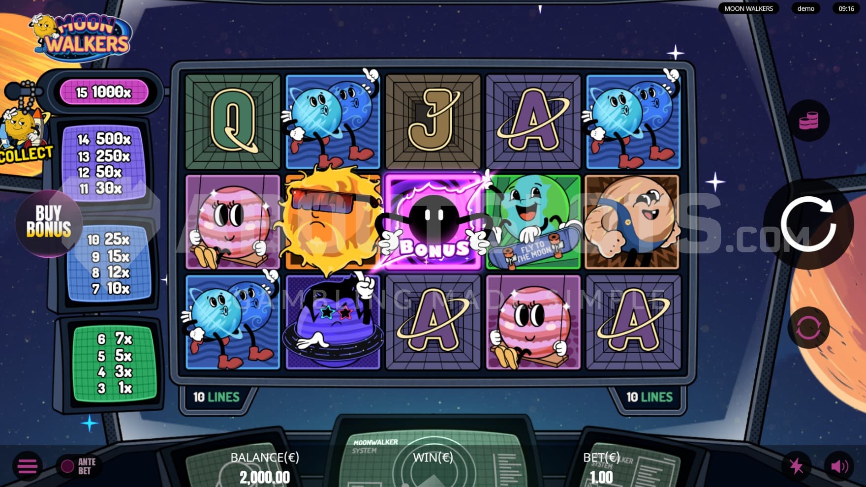 The game takes you through space to visit just about every cartoon planet in the solar system