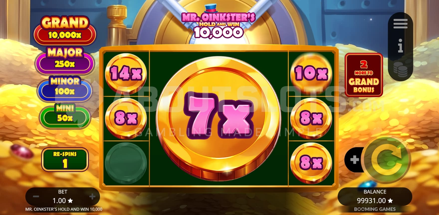 Giant Coin Symbol in view