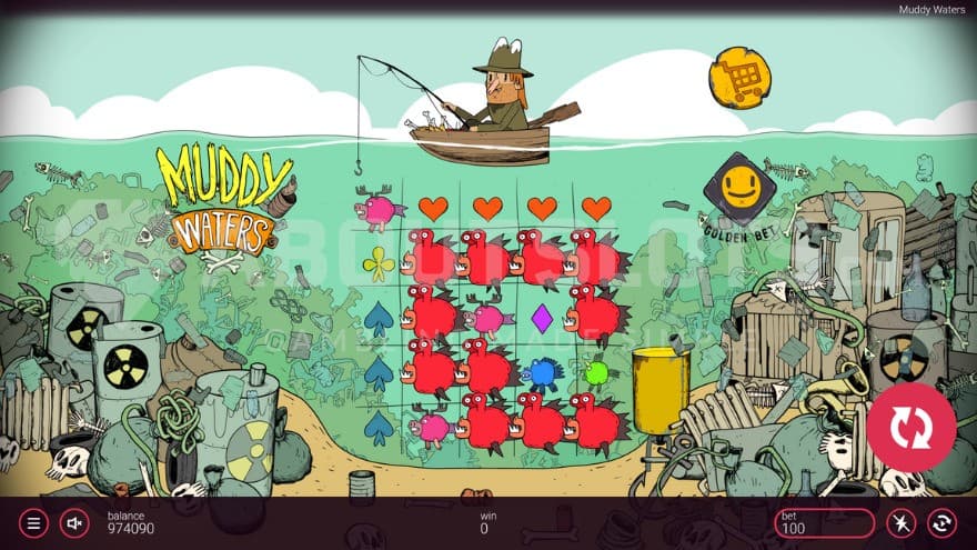 The background is filled with radioactive waste and garbage