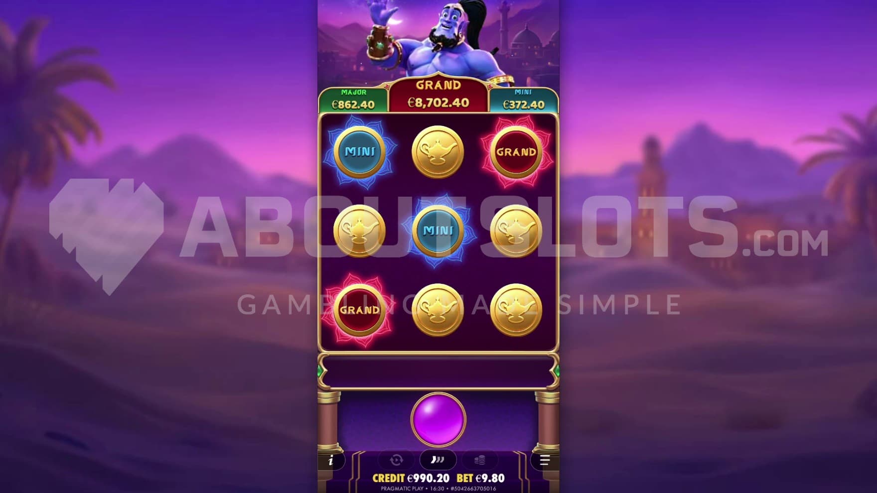 The Jackpot bonus game let's you pick coins for chances of big hits