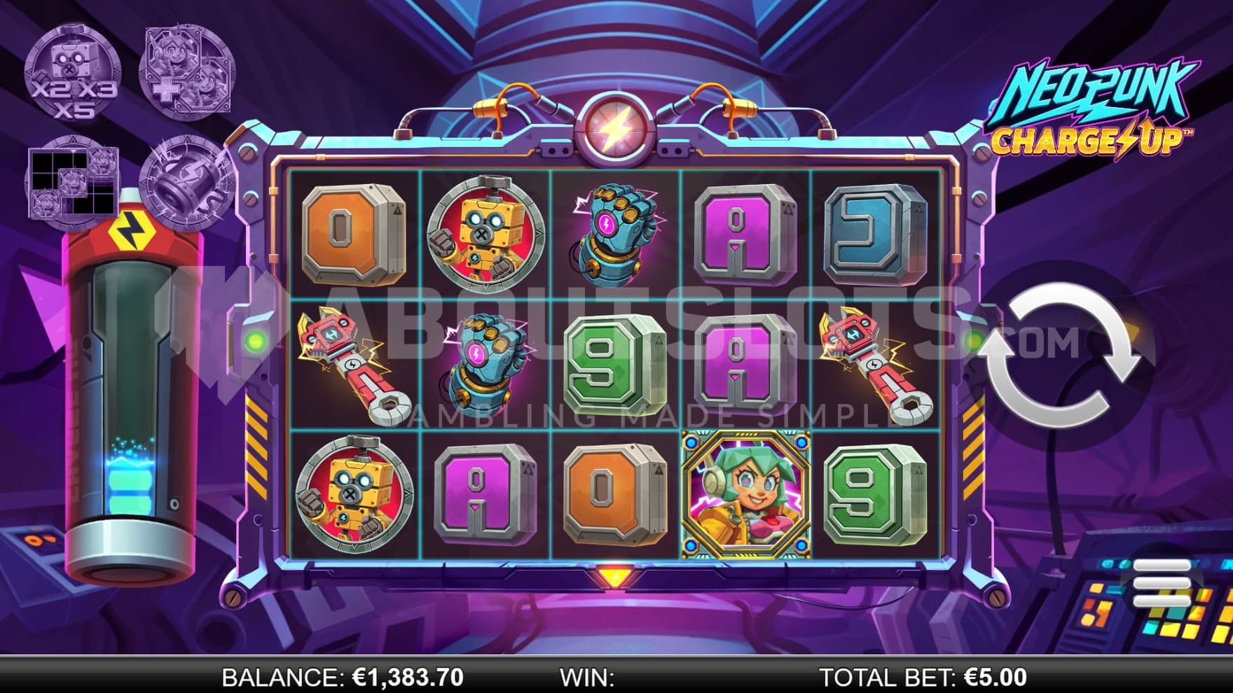 Charge Meter on left side