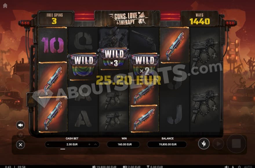 Lock & Load bonus game with sticky wilds.