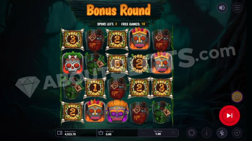 Intro to the free games feature where free spins are given.
