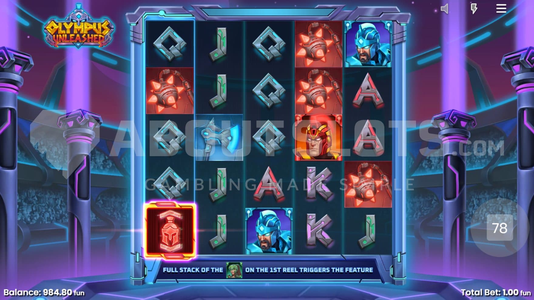 Power Up Symbol on reel 1