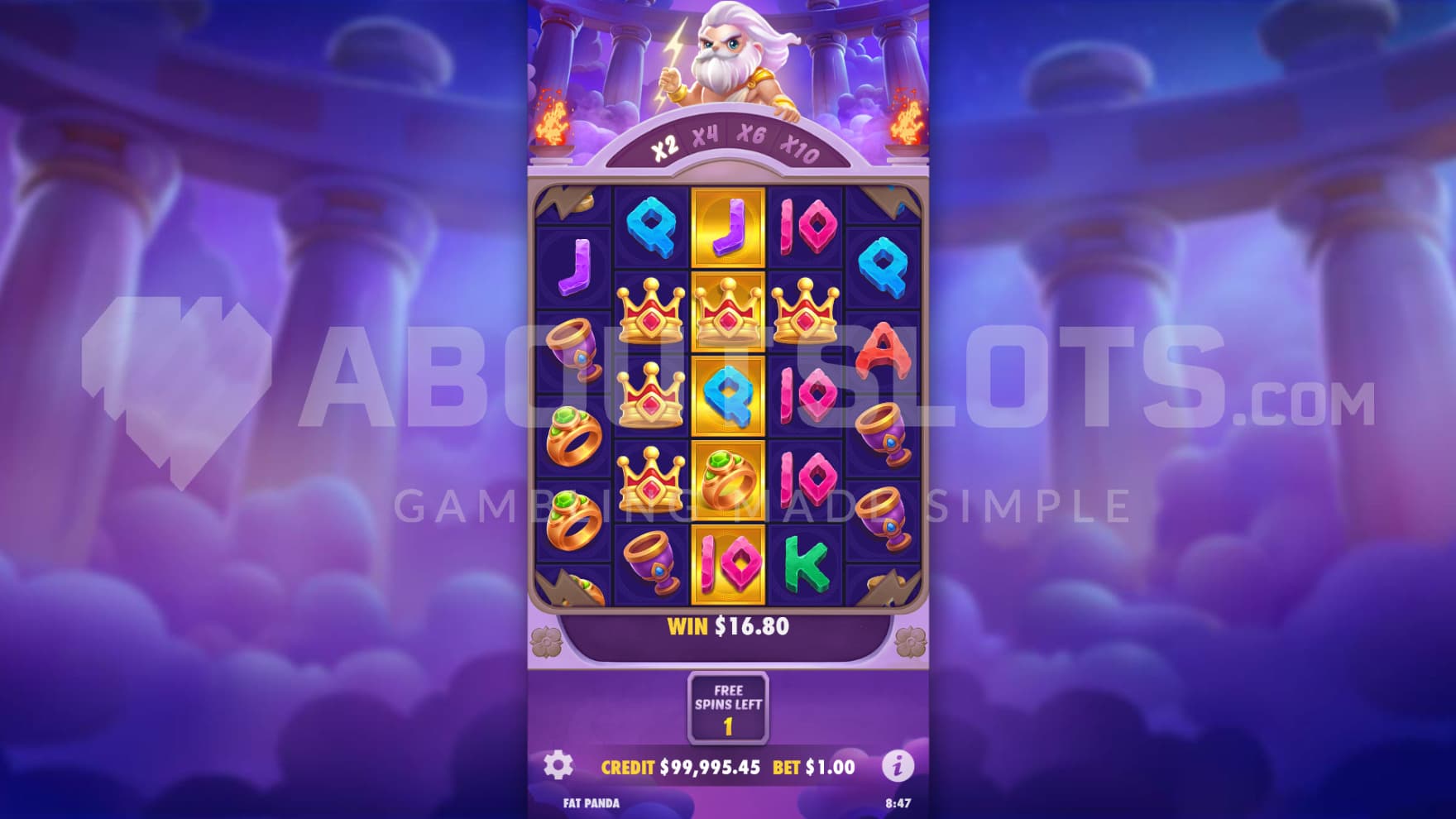 The Bonus Game turns the clouds into thunder and doubles the multipliers