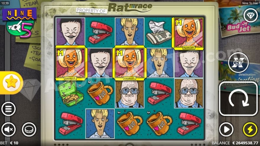 A screenshot from the base game view.