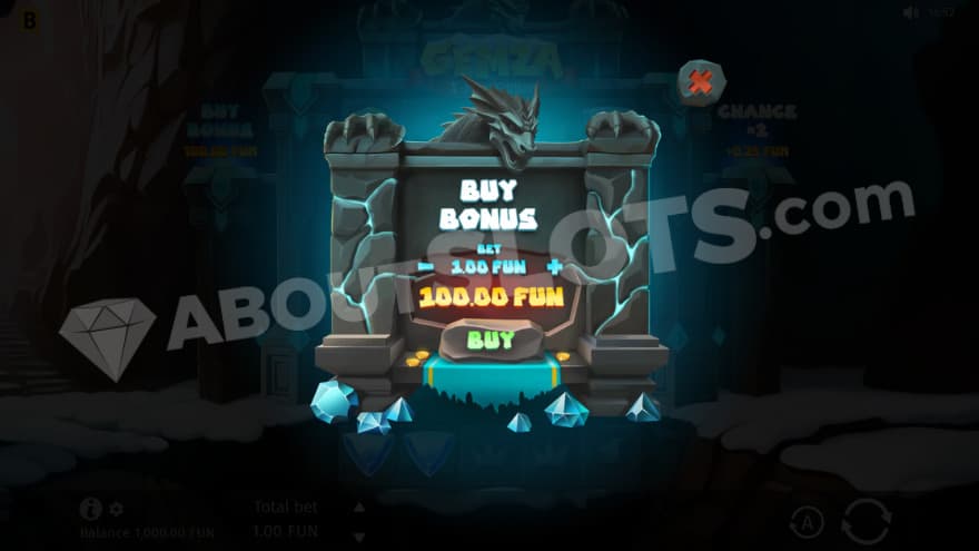 Bonus Buy feature with one option to choose from.