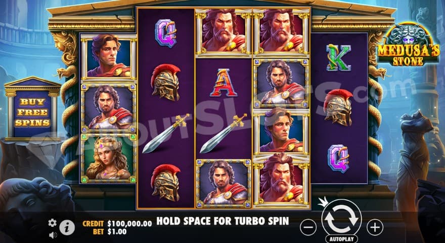 Base game with a bonus buy button on the left.