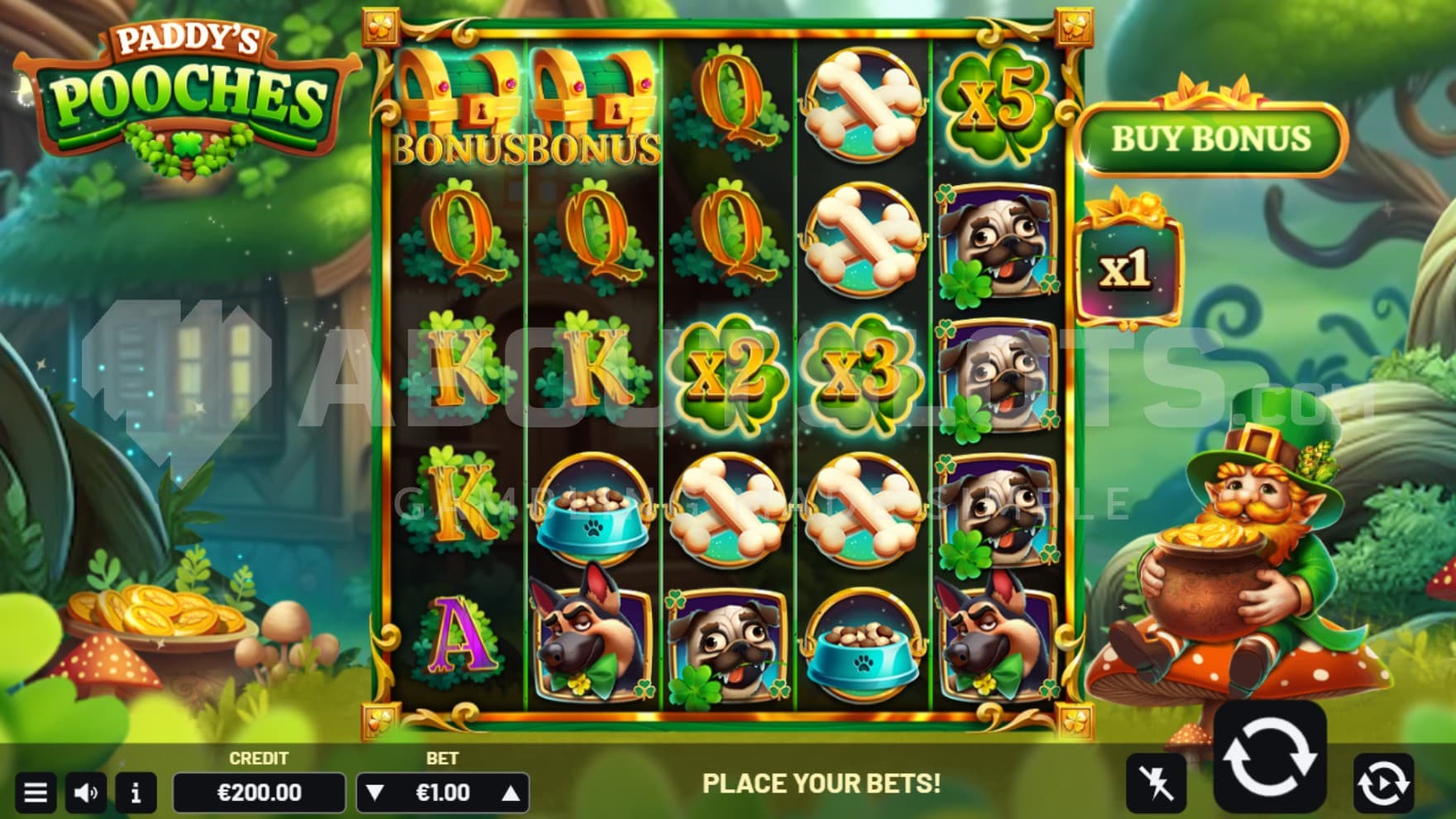 Win Multiplier on right side